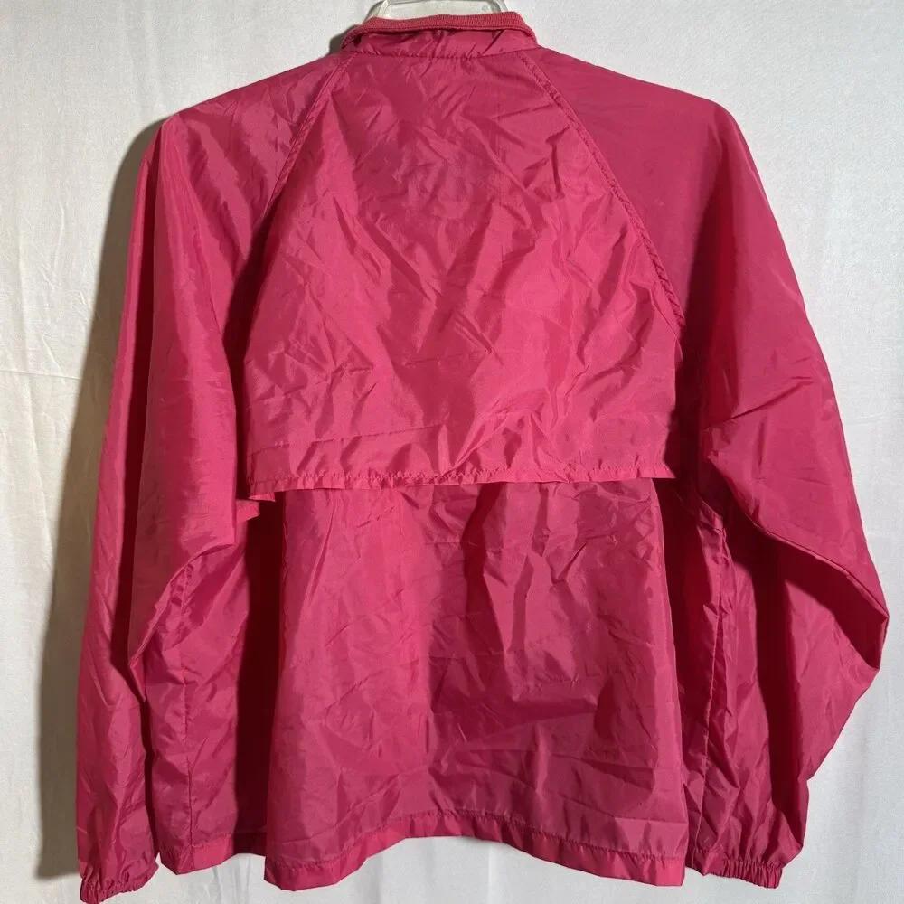 Lands’ End Pink Windbreaker Jacket XL 18/20 Lightweight Full Zip Women Travel